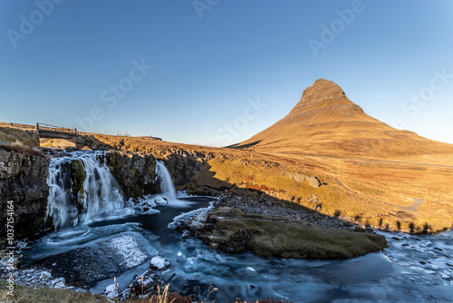 Kirkjufell mountain in Iceland (HDR long expo) photo