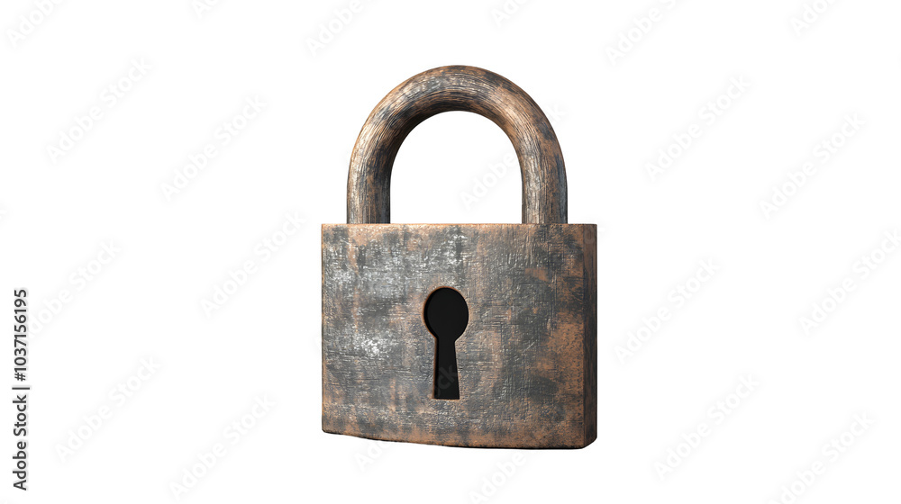 3D Padlock isolated on transparent background 3D Padlock isolated on transparent background