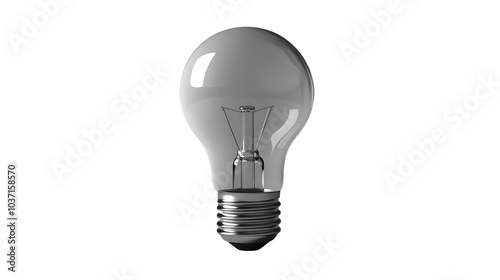 3D of a Light bulb isolated on transparent background