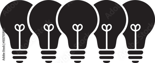 Bulb Icons-  camera icon- microphone glph icon - Human brain icon- Heart Icon- Mobile phone icon- Home icon - ALL VECTOR 
Illustration LCON white background.