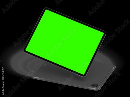 realistic tablet, tablet screen mockups, isolated in white background. 