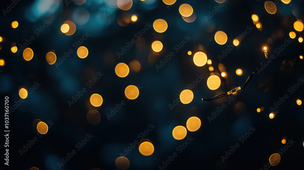 Warm golden bokeh lights on dark background for festive celebration concepts Warm golden bokeh lights on dark background for festive celebration concepts