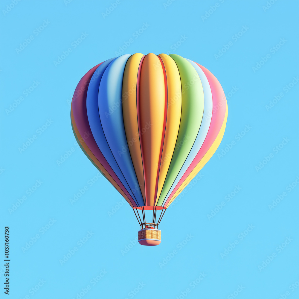 Fototapeta premium background illustration hot air balloon in sky 