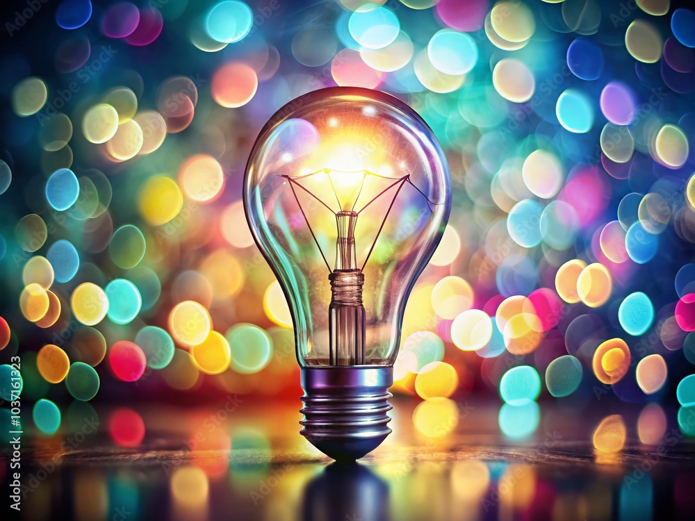 Brainstorming Ideas with Light Bulb Sketch and Bokeh Effect for Creative Inspiration Brainstorming Ideas with Light Bulb Sketch and Bokeh Effect for Creative Inspiration