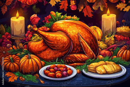 Thanksgiving vector illustration 