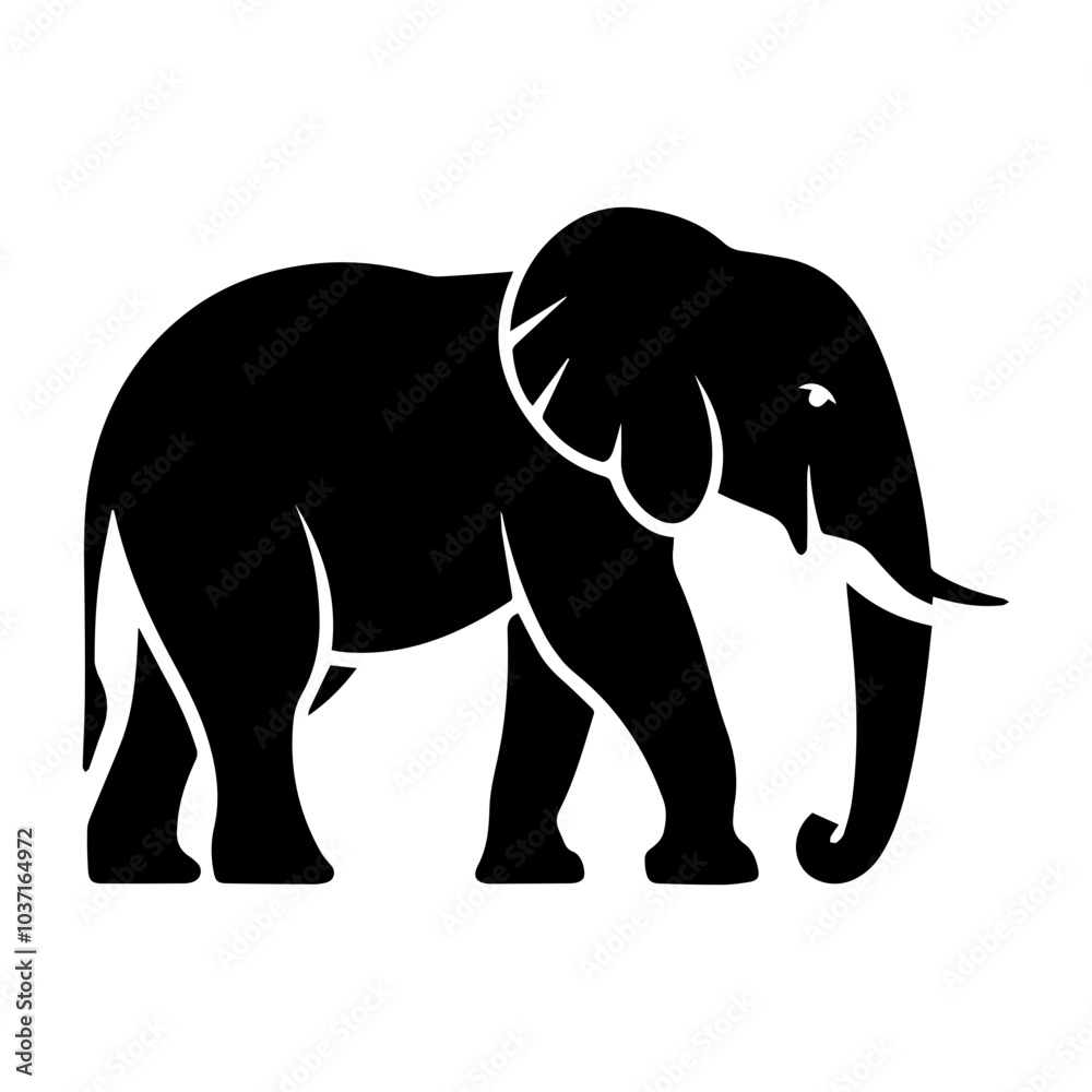 Elephant Silhouette | Majestic Wildlife Animal Vector Elephant Silhouette | Majestic Wildlife Animal Vector