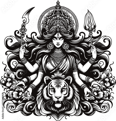 Hindu god Durga 