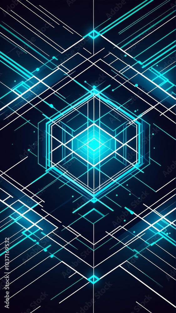 Fototapeta premium Futuristic Geometric Art