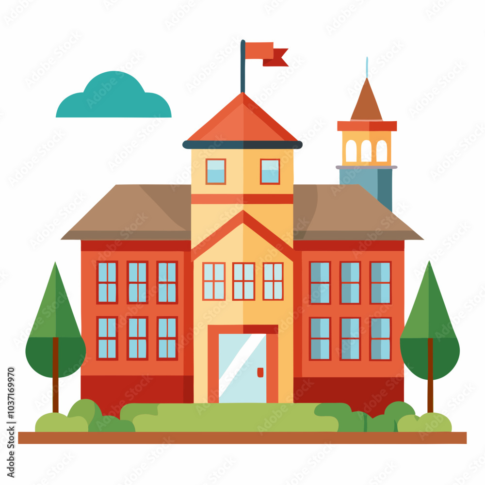 Naklejka premium school building