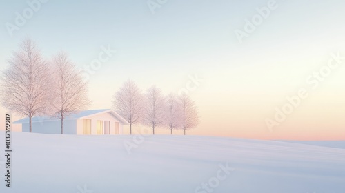 Wallpaper Mural A February wellness retreat focused on fitness, set against a snowy backdrop, featuring bright warm lighting and a clean, minimalist aesthetic for ultimate relaxation. Torontodigital.ca