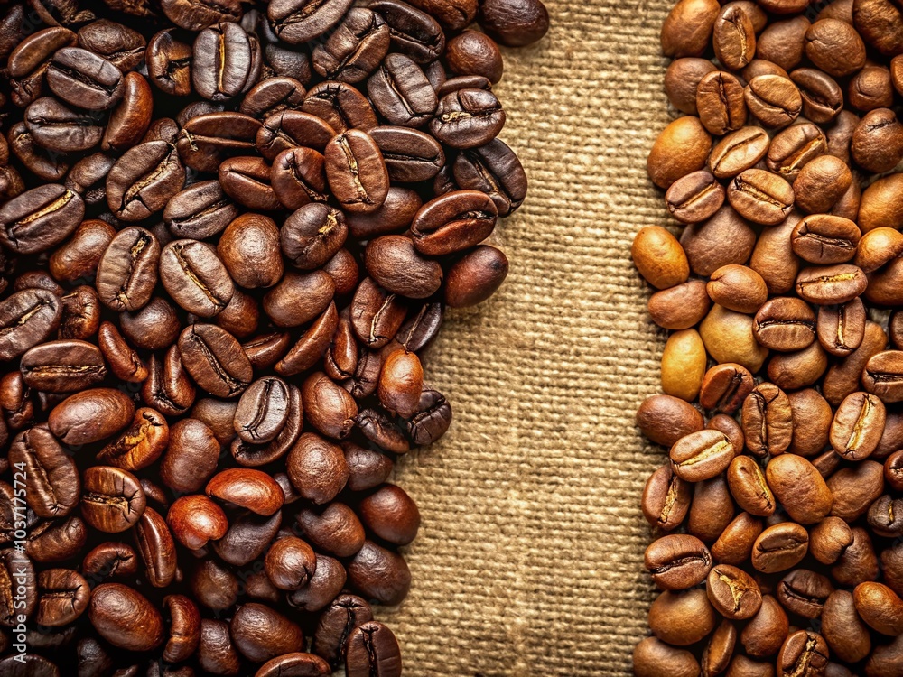 Coffee Beans Arrangement in a Pattern for Creative Design and Marketing Use Coffee Beans Arrangement in a Pattern for Creative Design and Marketing Use