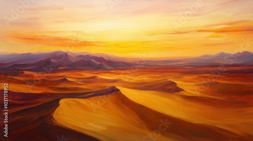 Golden Desert Sunset