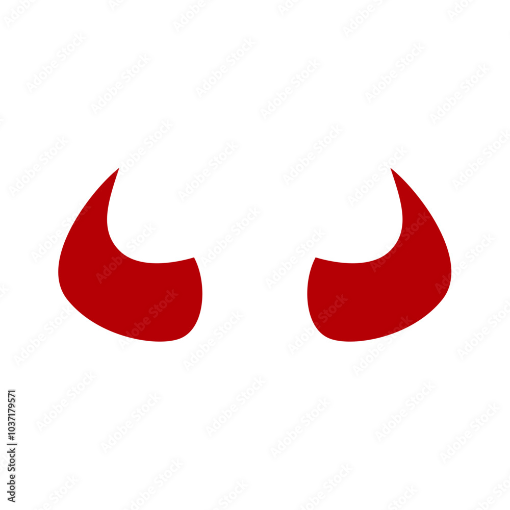 Red devil horn illustration Red devil horn illustration
