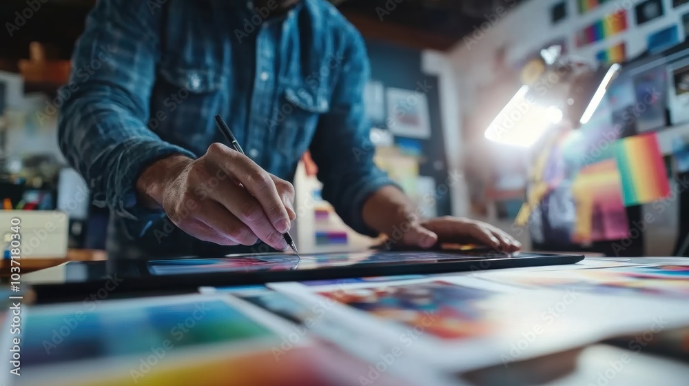 Graphic Designer at Work. Graphic Designer at Work.