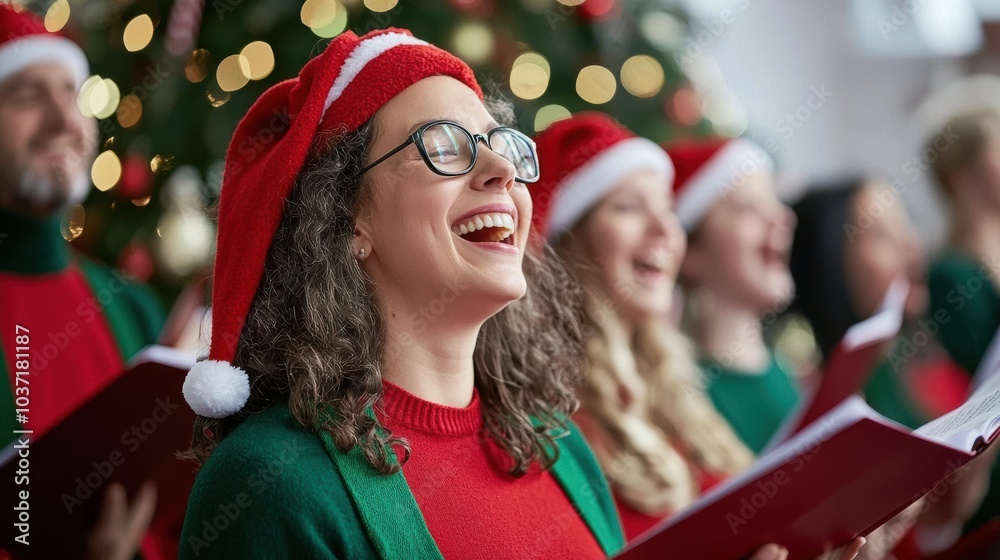 Joyful Christmas Caroling with Friends and Family Joyful Christmas Caroling with Friends and Family