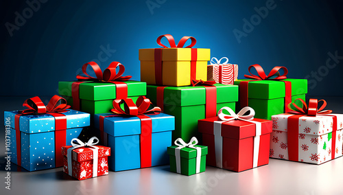 christmas gifts presents abound many colorful festive holiday assortments every year
