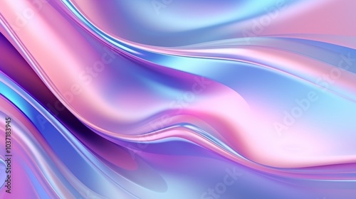 Wallpaper Mural Multicolored abstract background as shiny glossy shimmering liquid, silk, textile blue and pink, 3d. Background, wallpaper. Torontodigital.ca