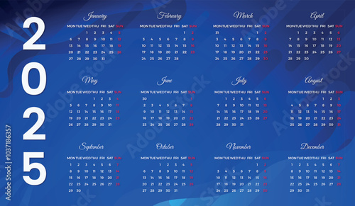 2025 new year calendar design templates