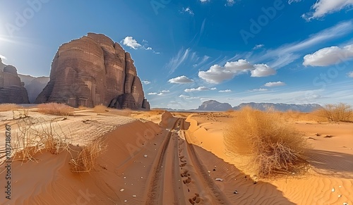 Semi-desert and mountains in Saudi Arabia