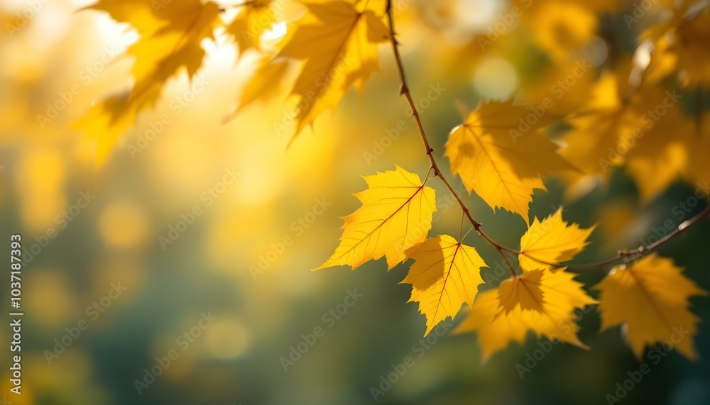 Blurred yellow Autumn Background. Bright Bokeh Lights. Golden Warm Seasonal Vibes, Peaceful Outdoor Atmosphere. Autumn season bokeh background. Blurred yellow Autumn Background. Bright Bokeh Lights. Golden Warm Seasonal Vibes, Peaceful Outdoor Atmosphere. Autumn season bokeh background.