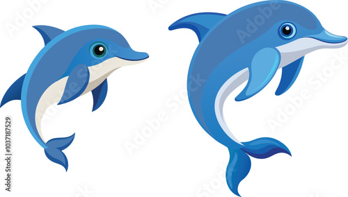 dolfin art sillouette vector