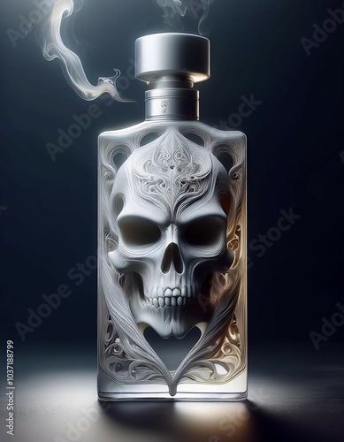 artsy bottle containing the spirit of Mephisto photo