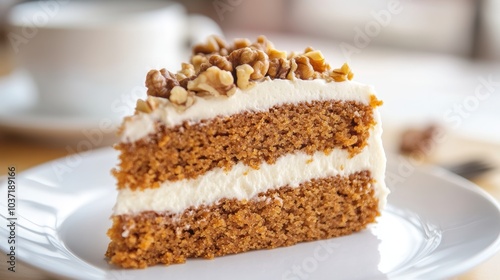 Wallpaper Mural Walnut Cake Slice. Torontodigital.ca