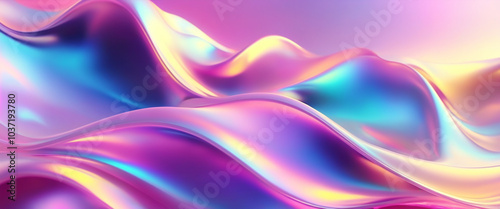 Abstract Background with iridescent Waves