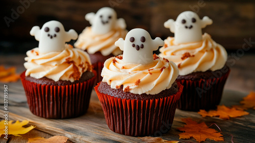 ghost cupcakes, halloween sweet treats