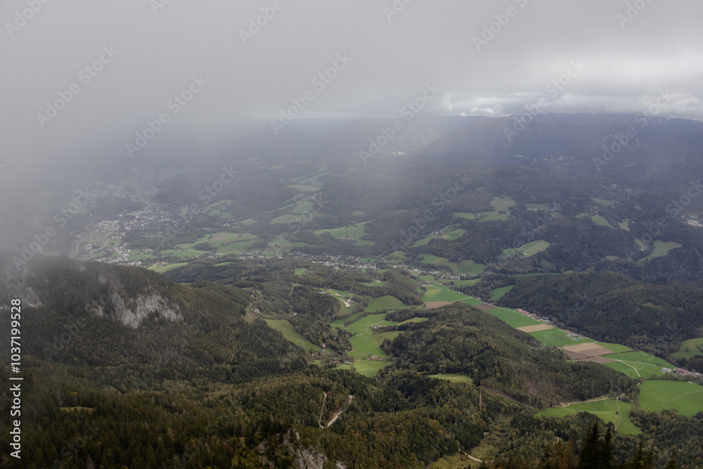 A photo of a view of a valley A photo of a view of a valley