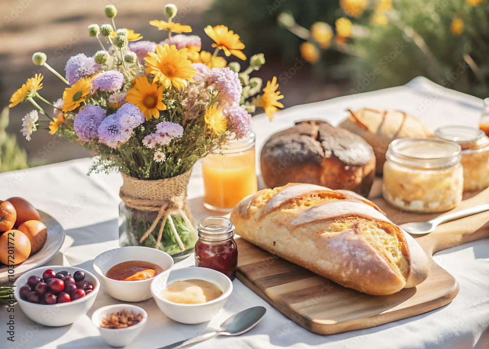 A Perfect Morning: Enjoying Breakfast with Coffee and Flaky Croissants for a Delightful Start A Perfect Morning: Enjoying Breakfast with Coffee and Flaky Croissants for a Delightful Start