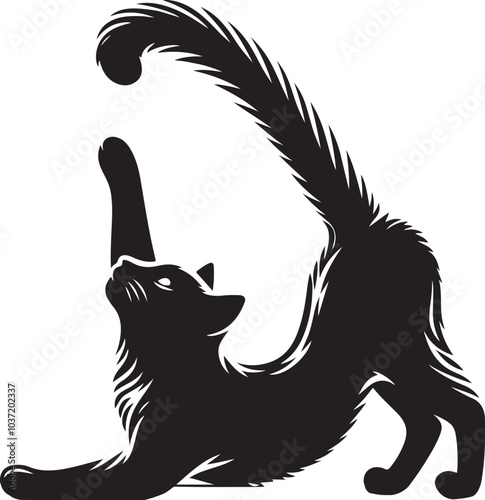 Cat yoga vector illustration and templates