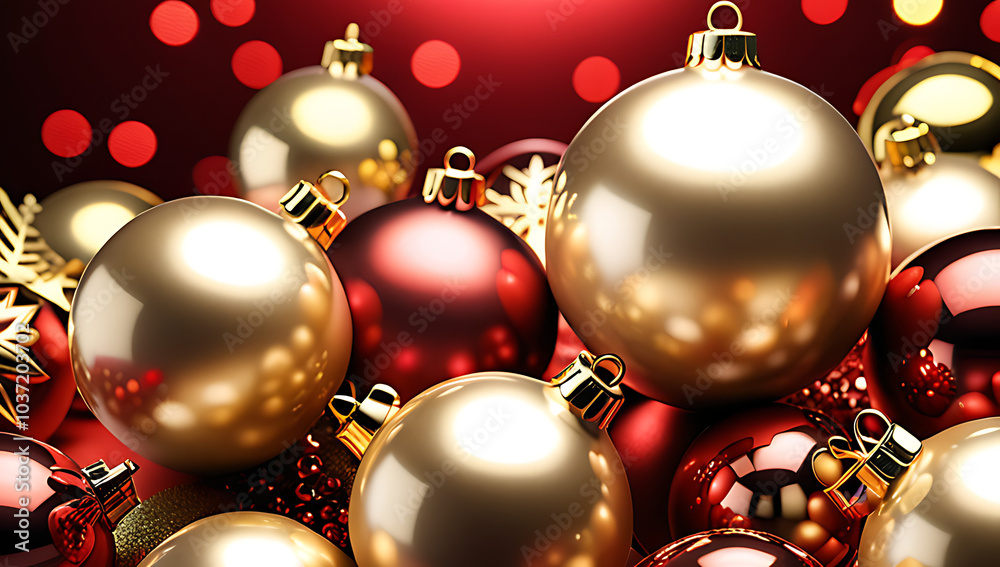 gold red baubles form festive abstract background holiday decoration gold red baubles form festive abstract background holiday decoration
