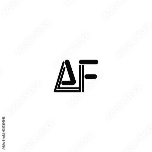 AF monogram logo design letter text name symbol monochrome logotype alphabet character simple logo