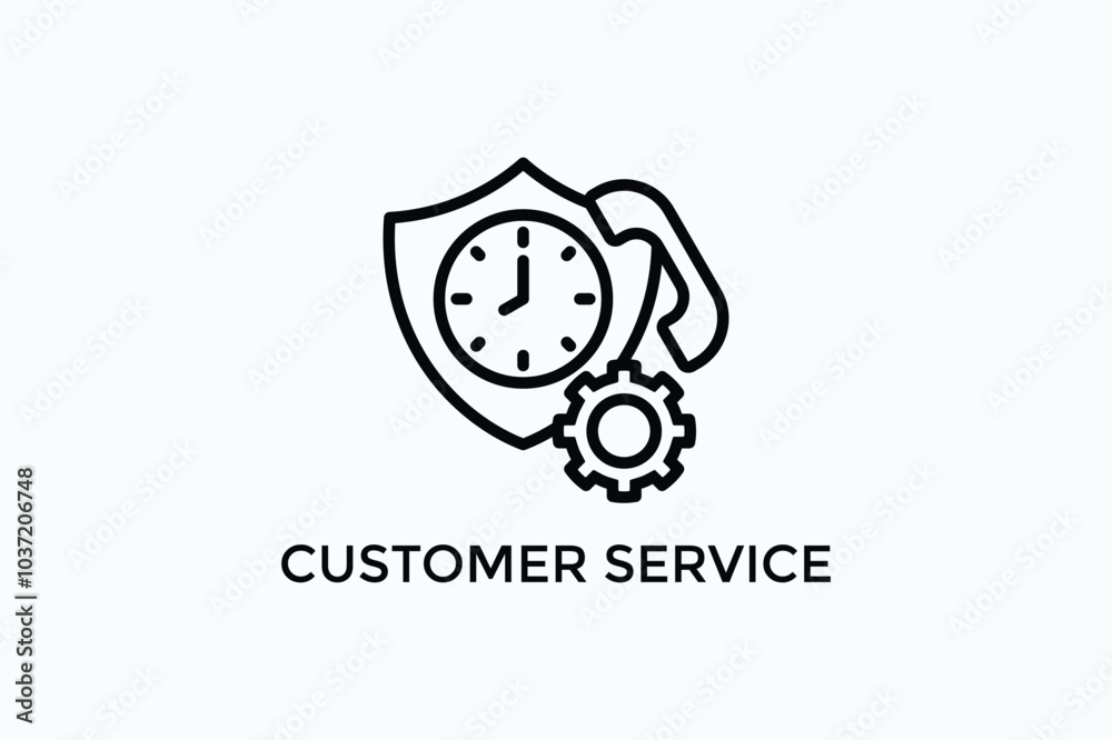 Customer Service Vector Icon Or Logo Illustration Customer Service Vector Icon Or Logo Illustration