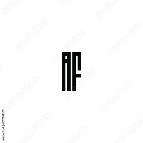 AF monogram logo design letter text name symbol monochrome logotype alphabet character simple logo