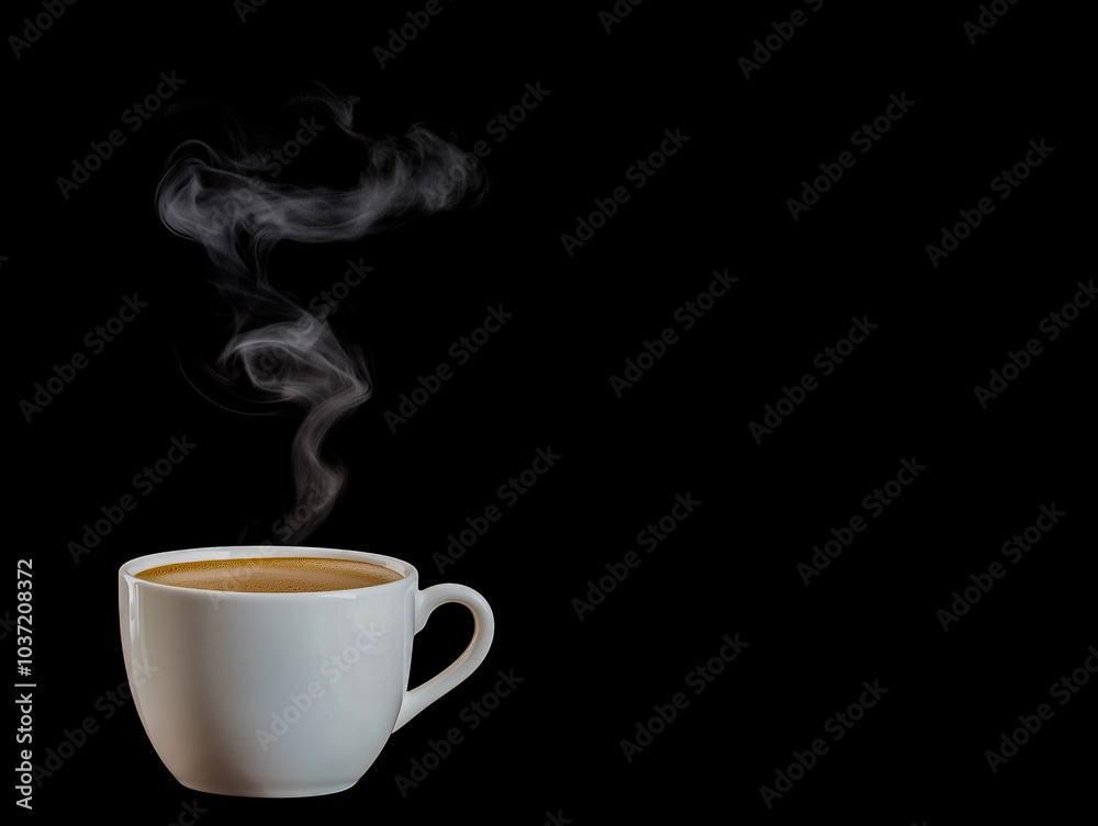 Coffee cup with smoke float up Coffee cup with smoke float up