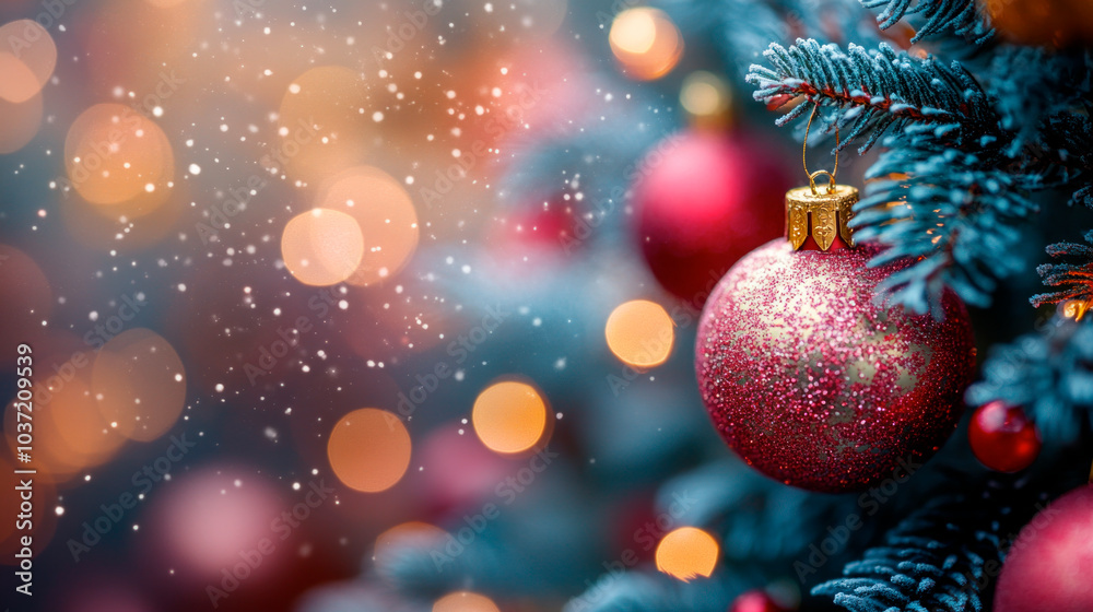 Magic glowing Christmas tree decoration, small depth of field Magic glowing Christmas tree decoration, small depth of field