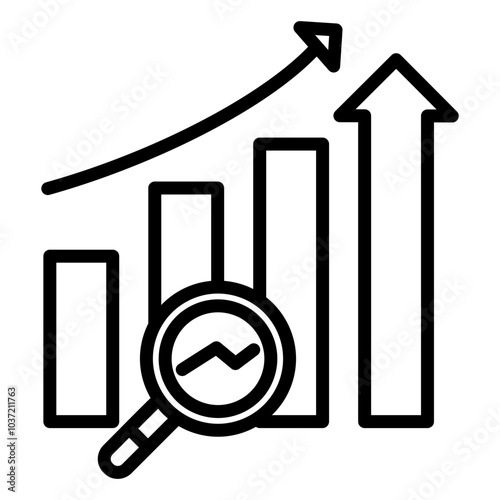 Sales Forecasting Outline Icon