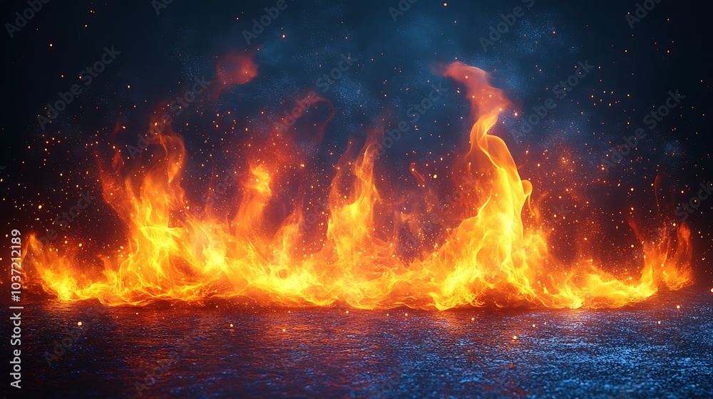 Fototapeta premium fire in the night