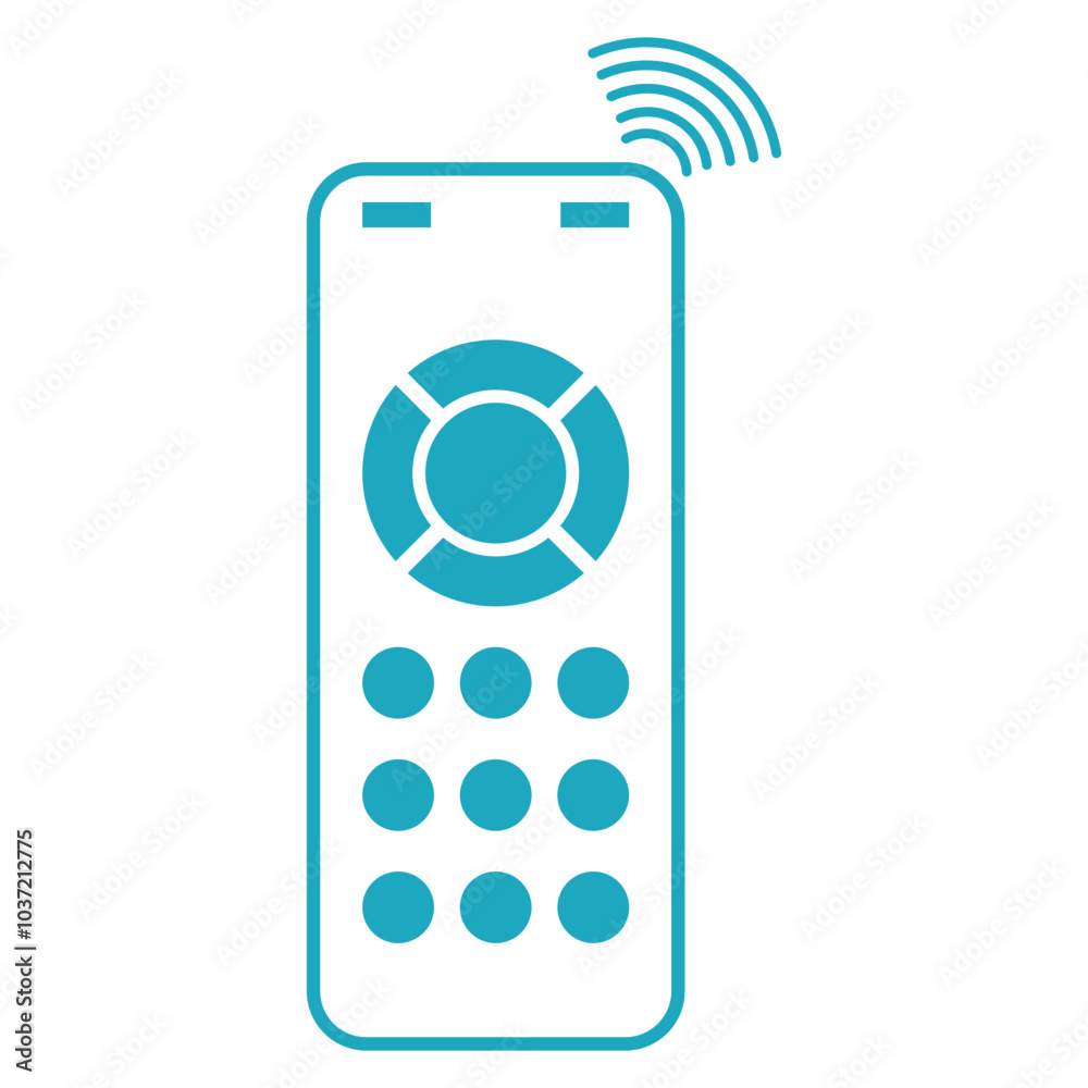 remote control icon isolated blue color remote control icon isolated blue color