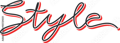Stylish writing design with Latin letters