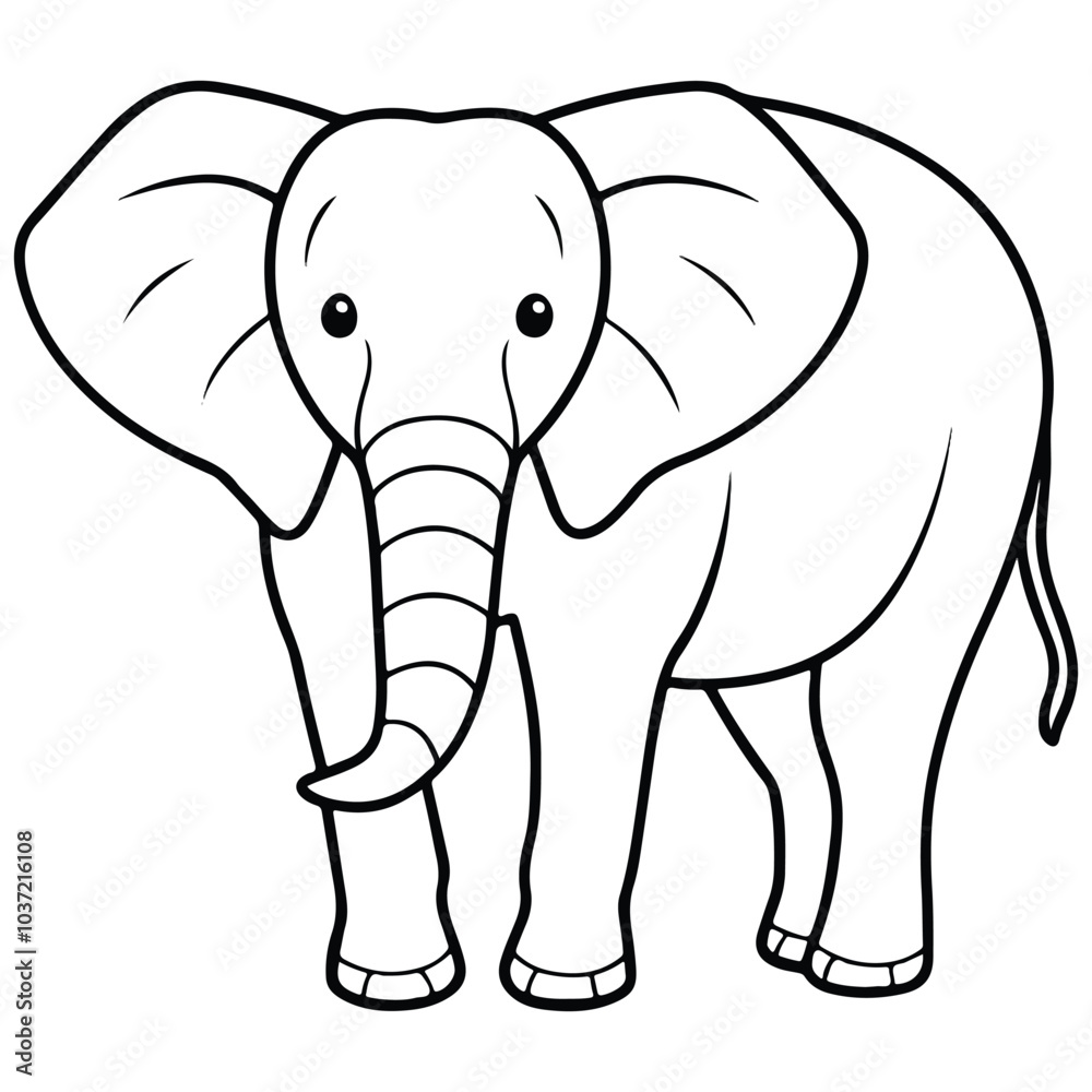 Obraz premium elephant cartoon illustration