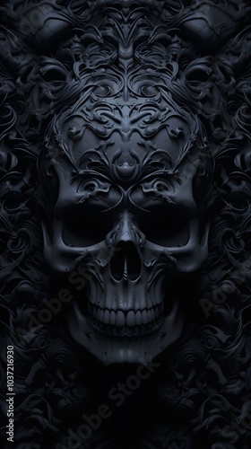 Skull with Ornate Details