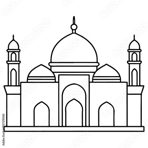 taj mahal vector illustration