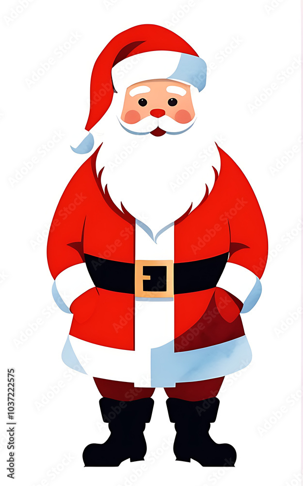santa watercolor art generated ai christmas illustrations santa watercolor art generated ai christmas illustrations