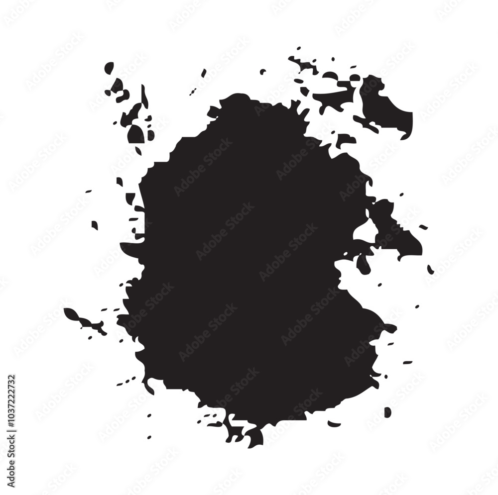 black ink brush dropped splash splatter