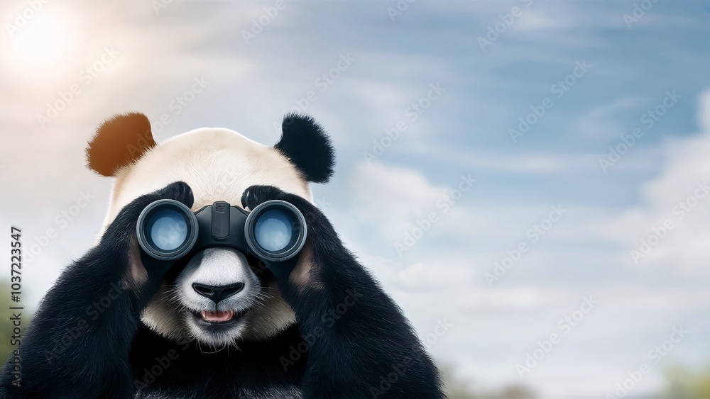 Fototapeta premium Panda Banner Template