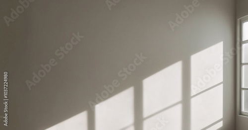 Minimalist Window Light Shadow Wall Mockup for Branding and Interior Design
