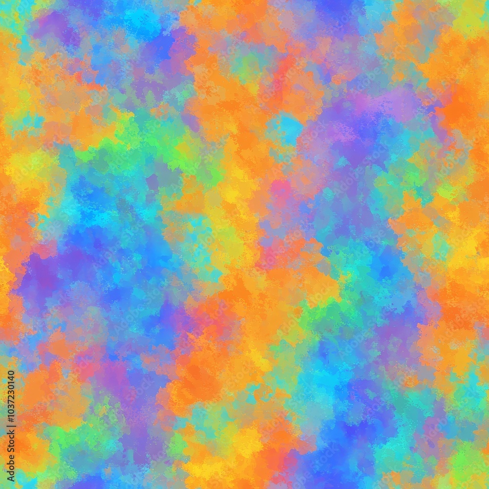 Glitch art with vibrant neon colors, seamless abstract pattern, [fabric texture], [urban digital style]